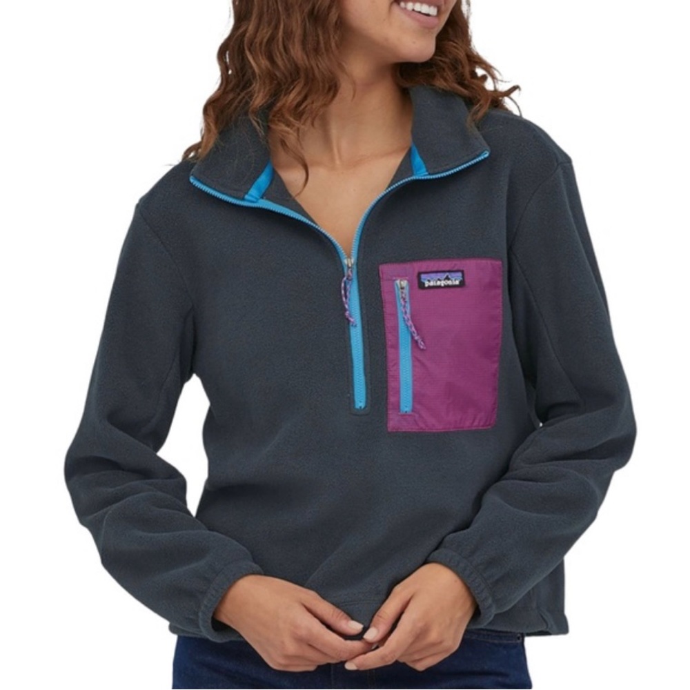 NWT Patagonia-Women’s Microdini 1/2-Zip Pullover-Large-Pitch Blue